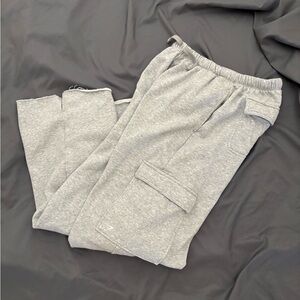 Gymshark Light Gray Cargo Sweatpants - Joggers